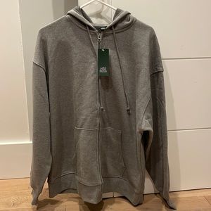 NWT Wild Fable grey hoodie zip up sweater shirt, size small